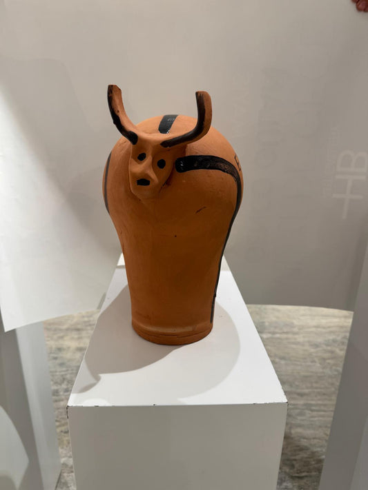 Boğa (Exhibition Copy), 2026. Sırlı seramik. 35 x 30 x 20 cm.