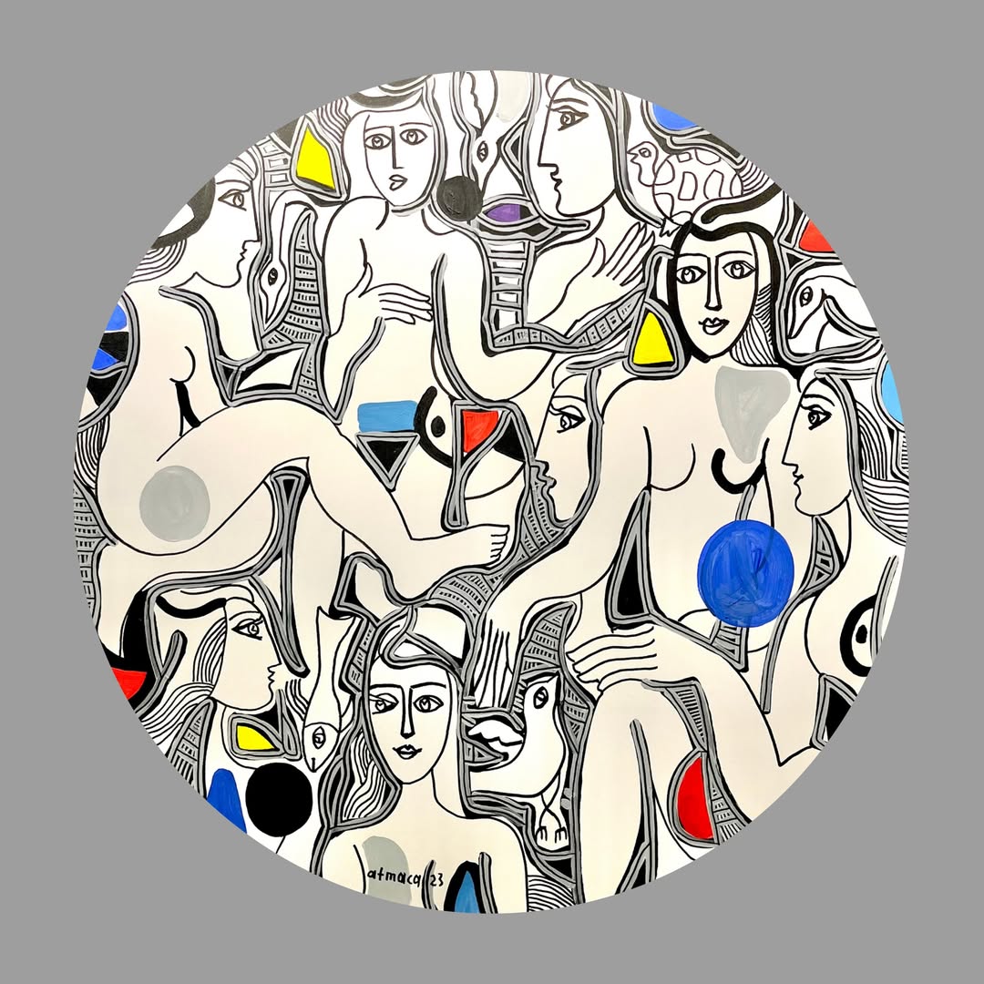 Ali Atmaca Tuval üzerine akrilik boya / Acrylic on canvas 100 cm