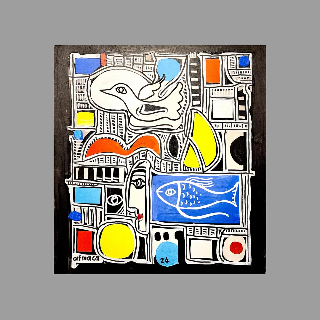 Ali Atmaca Tuval üzerine akrilik boya / Acrylic on canvas 50x55 cm