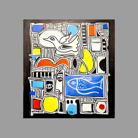 Ali Atmaca Tuval üzerine akrilik boya / Acrylic on canvas 50x55 cm