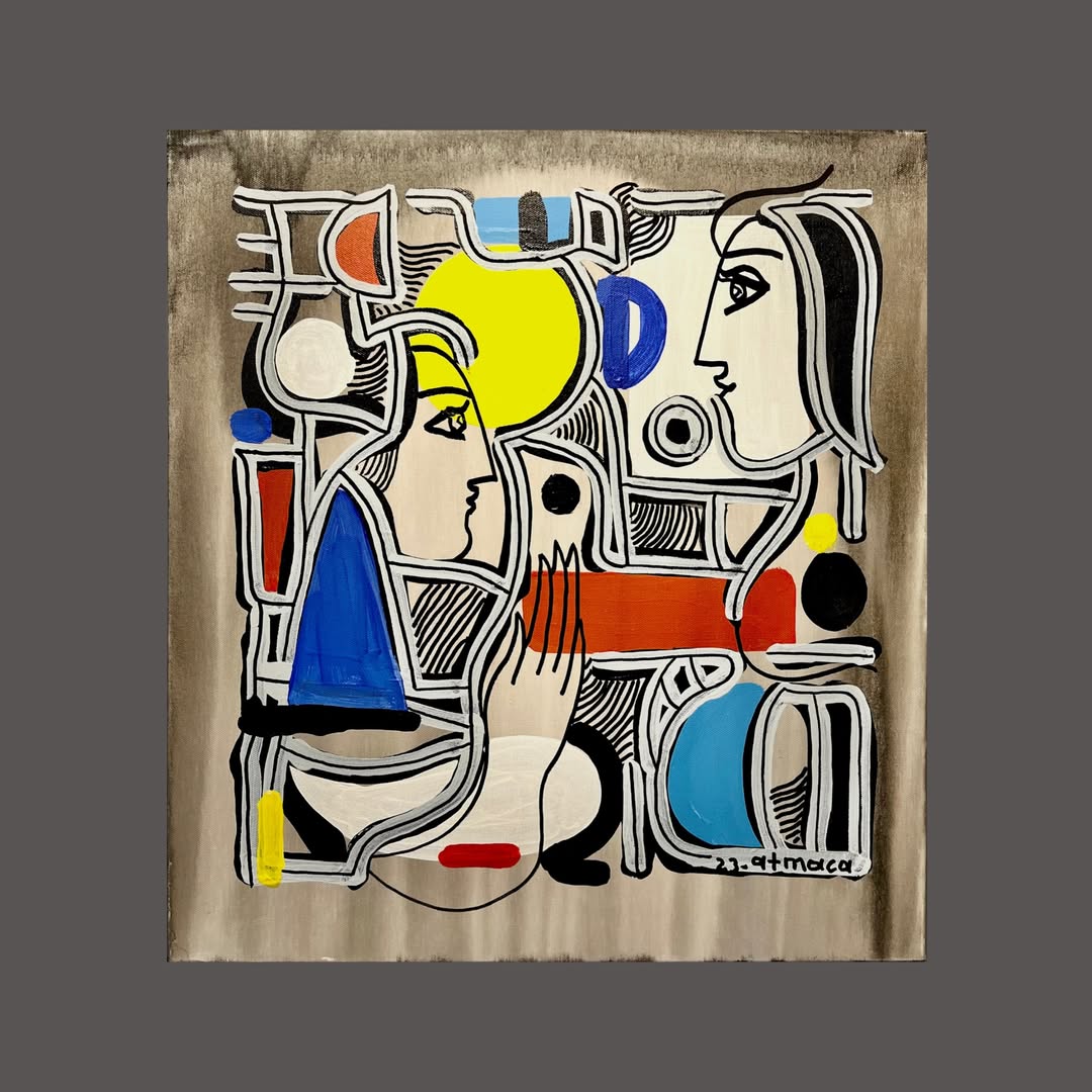 Ali Atmaca Tuval üzerine akrilik boya / Acrylic on canvas 50x55 cm