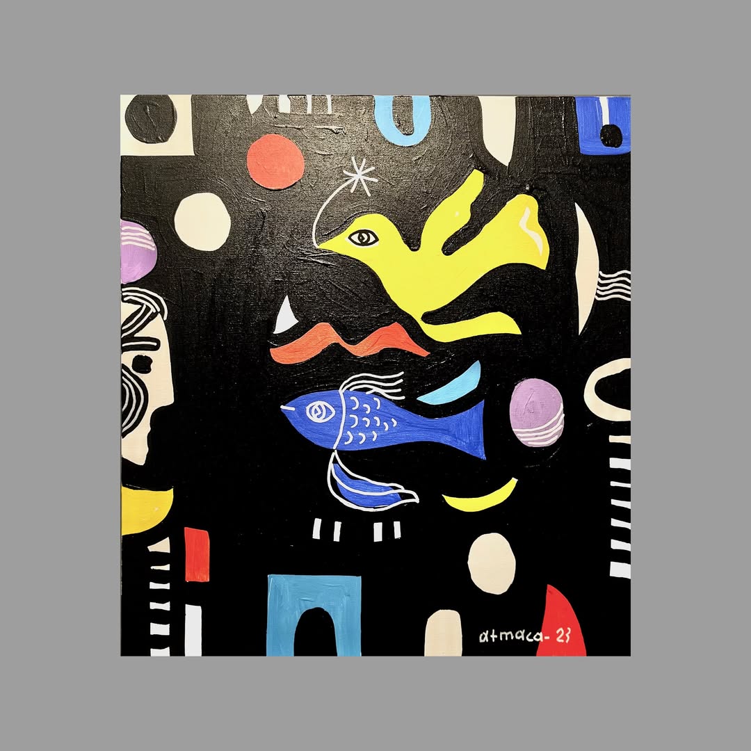 Ali Atmaca Tuval üzerine akrilik boya / Acrylic on canvas 50x55 cm