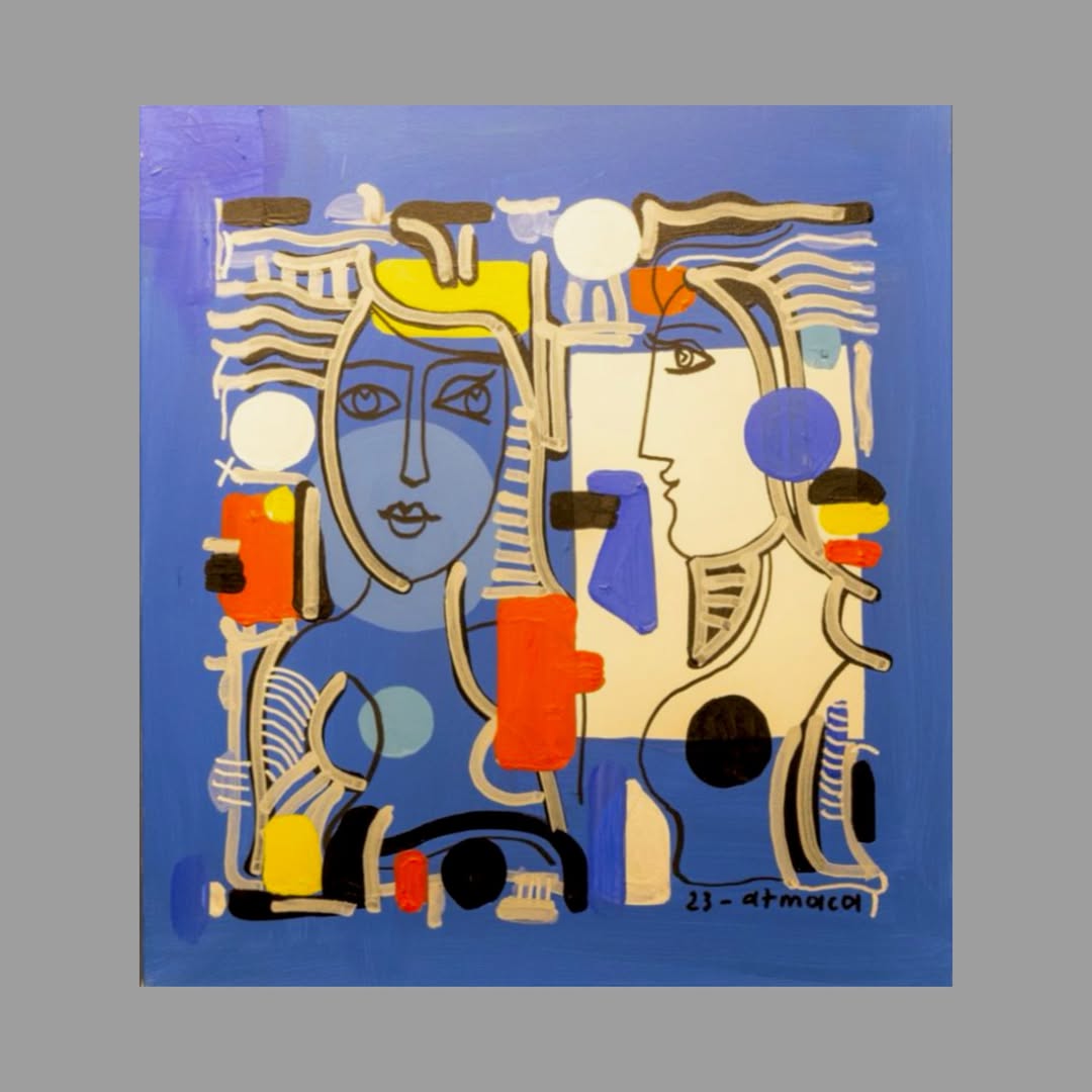 Ali Atmaca Tuval üzerine akrilik boya / Acrylic on canvas 50x55 cm