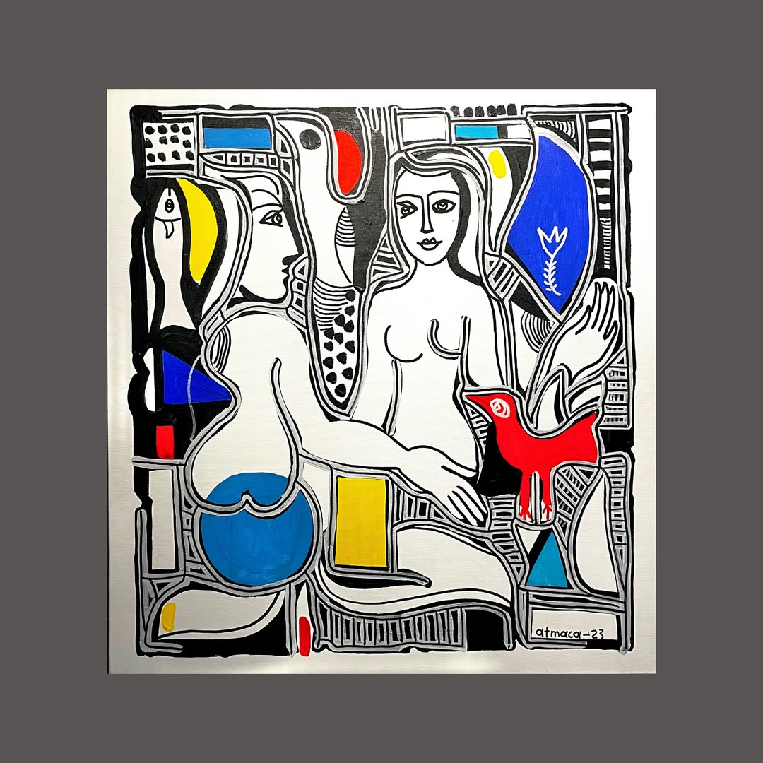 Ali Atmaca Tuval üzerine akrilik boya / Acrylic on canvas 65x70 cm