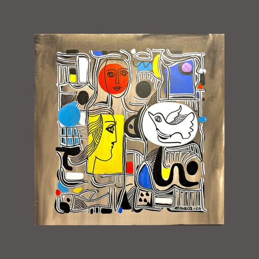 Ali Atmaca Tuval üzerine akrilik boya / Acrylic on canvas 70x70 cm