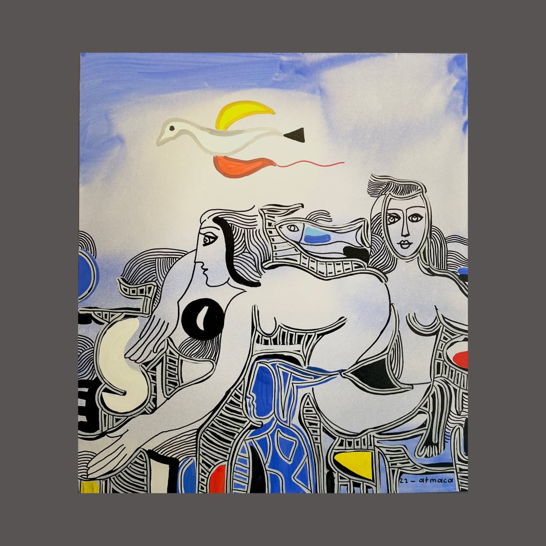 Ali Atmaca Tuval üzerine akrilik boya / Acrylic on canvas 80x90 cm