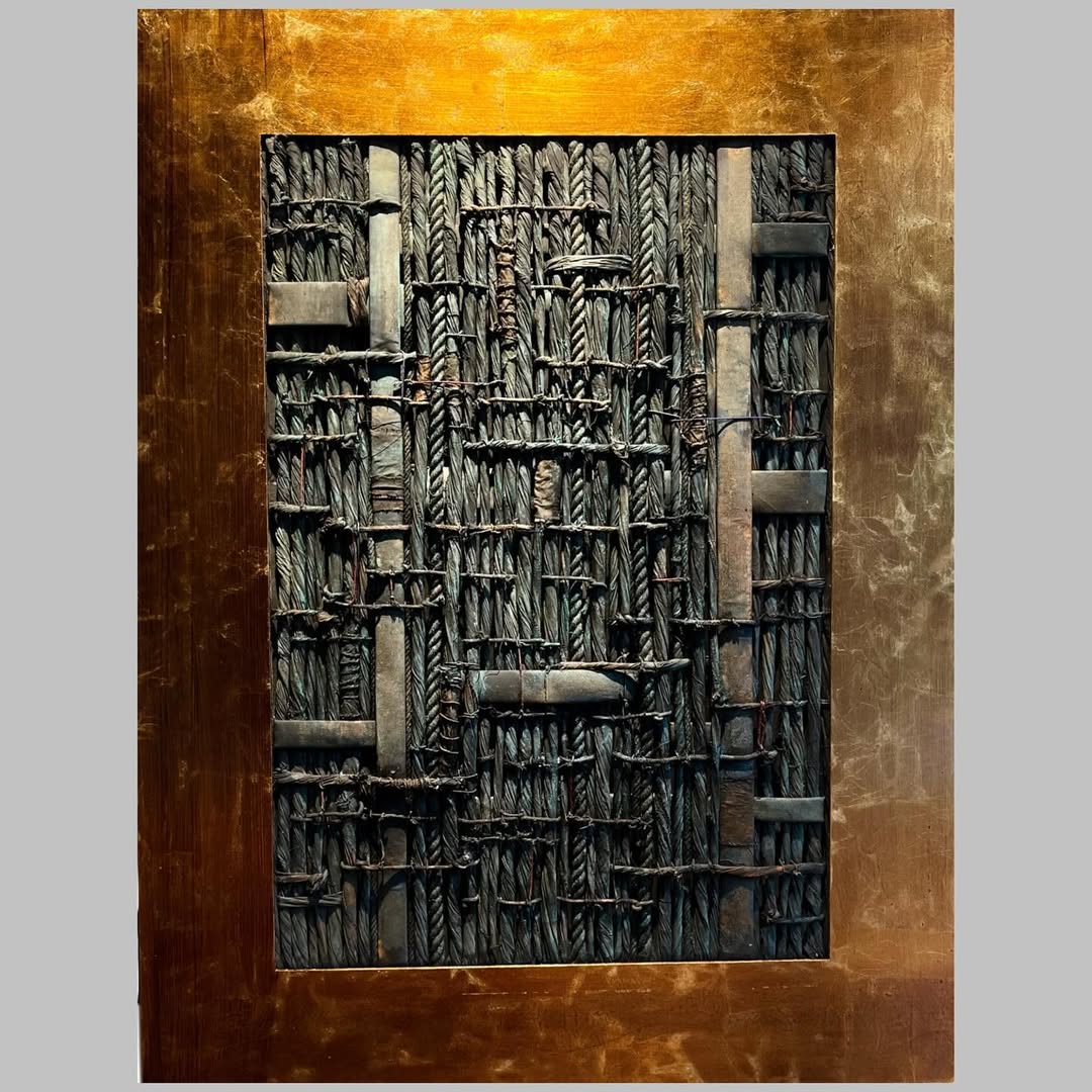 Bubi Örgüler Serisi Ahşap tuval üzerine karışık teknik ve malzeme / Mixed technique and material on wooden canvas 131x100x3 cm
