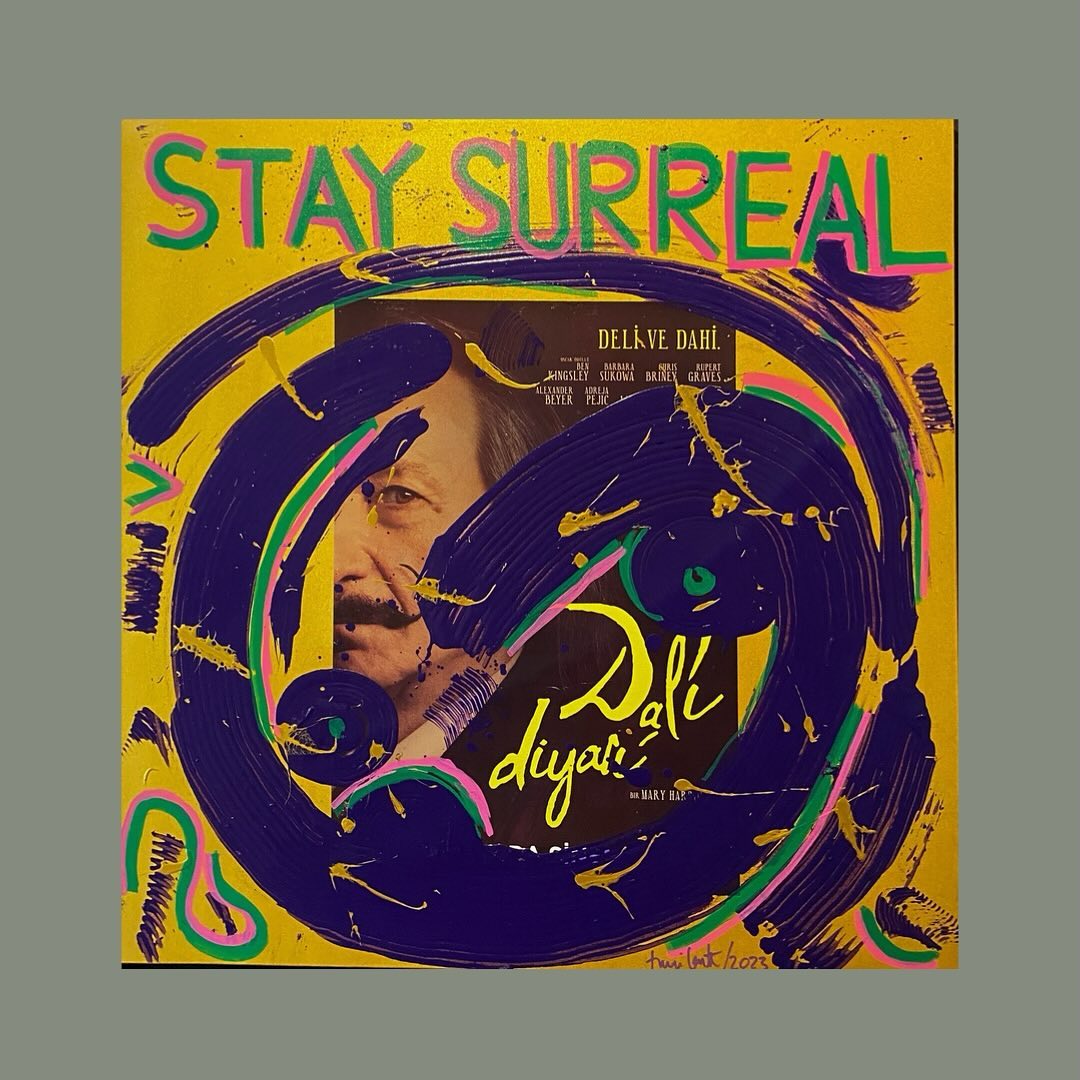 Nuri Battal 2023 “Stay Surreal” 100x100cm Tuval üzerine karışık teknik