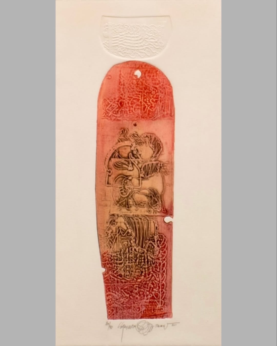 Süleyman Saim Tekcan “İsimsiz” 26x53cm Gravür - 2001