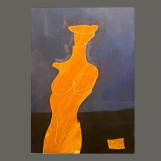 Bubi 80’li yıllar “Kazımalar Serisi” Karton üzerine yağlı boya 35x46cm