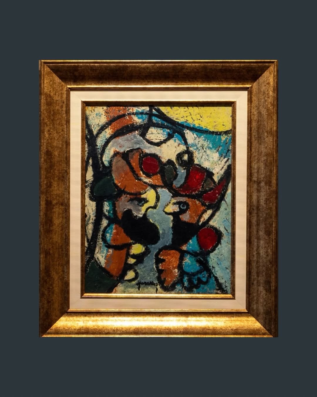Fethi Karakaş - Karagöz ve Hacivat - Yağlı Boya